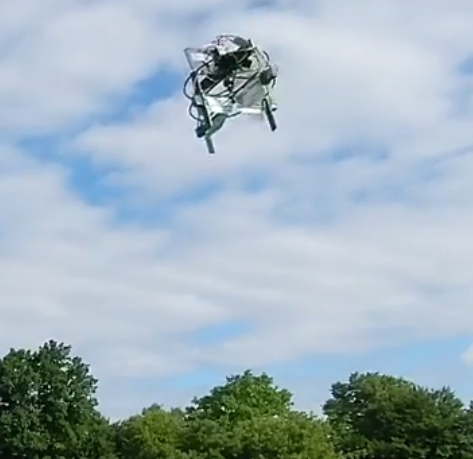 Early VTOL prototype hover test