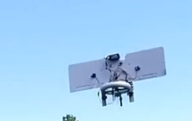 Winged VTOL prototype in transition